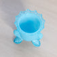 Small Light Blue Milk Degenhart Glass Floral Rom Toothpick Holder