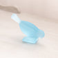 Small Light Blue Satin Glass Bird Figurine with Square Base