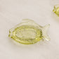 Small Light Yellow Green Glass Fish Dish