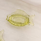 Small Light Yellow Green Glass Fish Dish