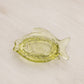 Small Light Yellow Green Glass Fish Dish