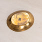 Small Oval Brass Dish with Fancy Edge