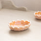 Vintage Small Oval Peach Iridescent Glass Moon & Star Dish