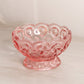 Small Pink Glass Footed Moon & Star Bowl