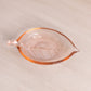 Small Pink Glass Leaf Dish