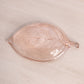 Small Pink Glass Leaf Dish
