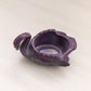 Small Purple Slag Glass Swan Salt Cellar Toothpick Holder