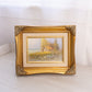 Small Rectangular Barn Painting with Gold Tone Frame