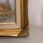 Small Rectangular Barn Painting with Gold Tone Frame