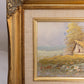 Small Rectangular Barn Painting with Gold Tone Frame