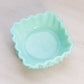 Vintage Fenton Small Square Light Green Milk Glass Hobnail Bowl