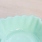 Vintage Fenton Small Square Light Green Milk Glass Hobnail Bowl