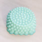 Vintage Fenton Small Square Light Green Milk Glass Hobnail Bowl