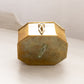 Small Wide Octagonal Brass Hinged Lidded Box