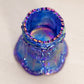 Summit Art Glass Dark Blue Carnival Floral Toothpick Holder