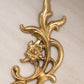 Tall Brass Floral Wall Sconce