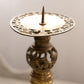 Tall Brass Pricket Candleholder with Floral Designs