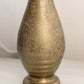 Tall Brass Vase with Floral Designs