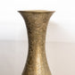 Tall Brass Vase with Floral Designs