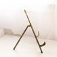 Tall Gold Tone Easel with Flower and Stem Designs and Stem Kickstand