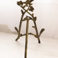 Tall Gold Tone Easel with Flower and Stem Designs and Stem Kickstand