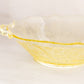 Vintage Yellow Lancaster Glass Landrum 2 Handle Bowl