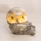 Vintage Alabaster Stone Sitting Owl Figurine