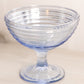 Vintage Anchor Hocking Blue Park Avenue Glass Footed Compote