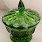 Vintage Anchor Hocking Spearmint Green Glass Fairfield Lidded Dish