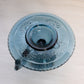 Vintage Dark Blue Candleholder Chamberstick with Handle
