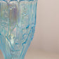 Vintage Westmoreland Blue Iridescent Glass Lily of the Valley Vase