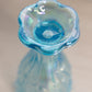 Vintage Westmoreland Blue Iridescent Glass Lily of the Valley Vase