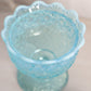 Vintage Blue Opalescent Glass Daisy & Button Lidded Footed Dish