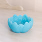 Vintage Blue Satin Glass Small Flower Bowl