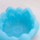 Vintage Blue Satin Glass Small Flower Bowl