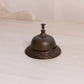Vintage Brass Bronze Tone Desk Bell with Floral Design