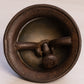 Vintage Brass Bronze Tone Desk Bell with Floral Design