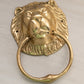 Medium Brass Lion Head Door Knocker