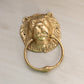 Medium Brass Lion Head Door Knocker