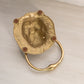 Medium Brass Lion Head Door Knocker