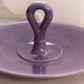 Vintage Cambridge Glass Purple Milk Glass Helio Tidbit Tray