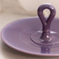 Vintage Cambridge Glass Purple Milk Glass Helio Tidbit Tray