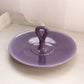 Vintage Cambridge Glass Purple Milk Glass Helio Tidbit Tray