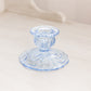 Vintage Cambridge Glass Short Caprice Blue Glass Candleholder