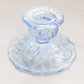 Vintage Cambridge Glass Short Caprice Blue Glass Candleholder