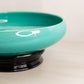 Vintage Cambridge Jade Green Glass Bowl with Black Stand