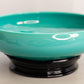 Vintage Cambridge Jade Green Glass Bowl with Black Stand