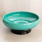 Vintage Cambridge Jade Green Glass Bowl with Black Stand