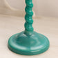 Vintage Cambridge Jade Green Glass Candlestick with Spiral Design (Production Errors)