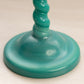Vintage Cambridge Jade Green Glass Candlestick with Spiral Design (Production Errors)